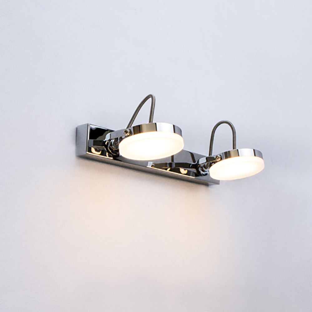 Buy Wall Sconce Australia CITY SEATTLE LED Interior 2 Light Wall Light Chrome 6W 3000K - SEATTLE2