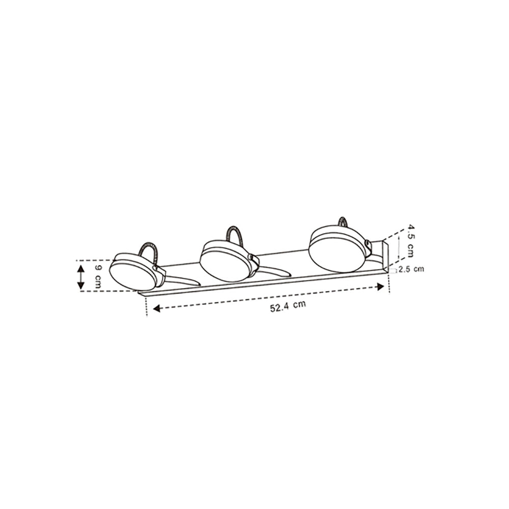 Buy Wall Sconce Australia CITY SEATTLE LED Interior 3 Light Wall Light Chrome 9W 3000K - SEATTLE3