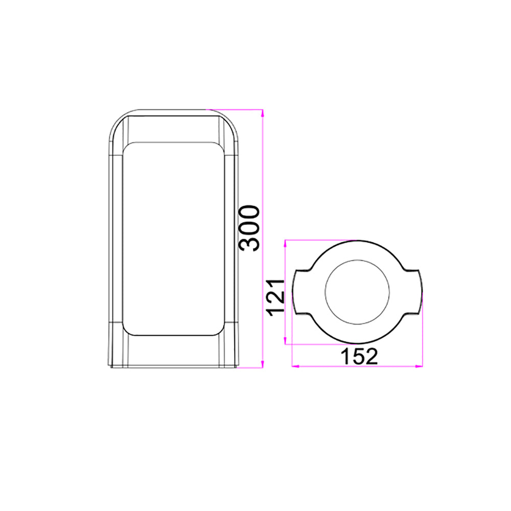 Buy Bollard Lights Australia SEKER Exterior LED Bollard Light Dark Grey 13W 3000K IP65 300mm - SEKER1