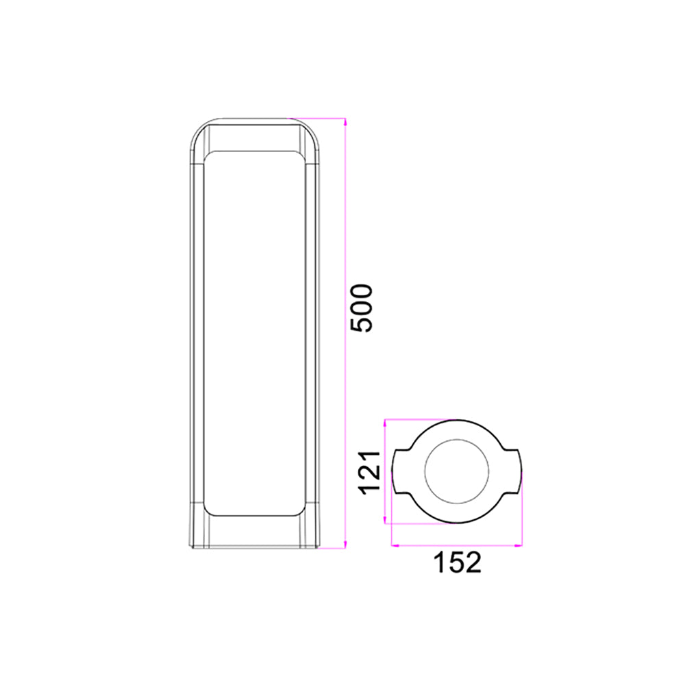 Buy Bollard Lights Australia SEKER Exterior LED Bollard Light Dark Grey 13W 3000K IP65 500mm - SEKER2