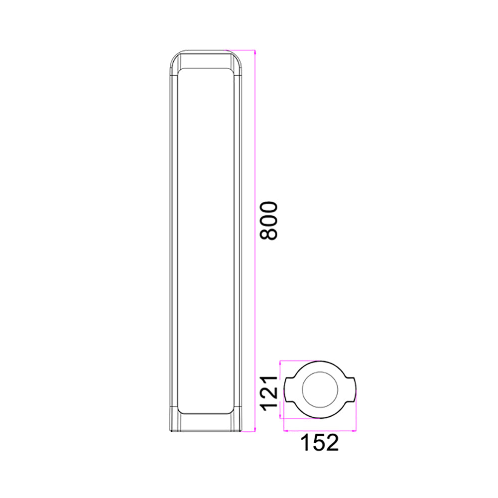 Buy Bollard Lights Australia SEKER Exterior LED Bollard Light Dark Grey 13W 3000K IP65 800mm - SEKER3