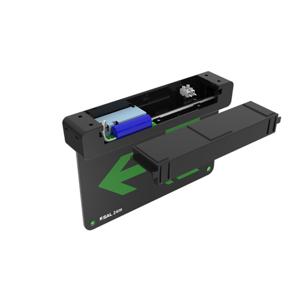 Buy Emergency LED Exit Signs Australia Surface Emergency LED Exit Sign 2.8W Black Polycarbonate - SELK1500EX3BK