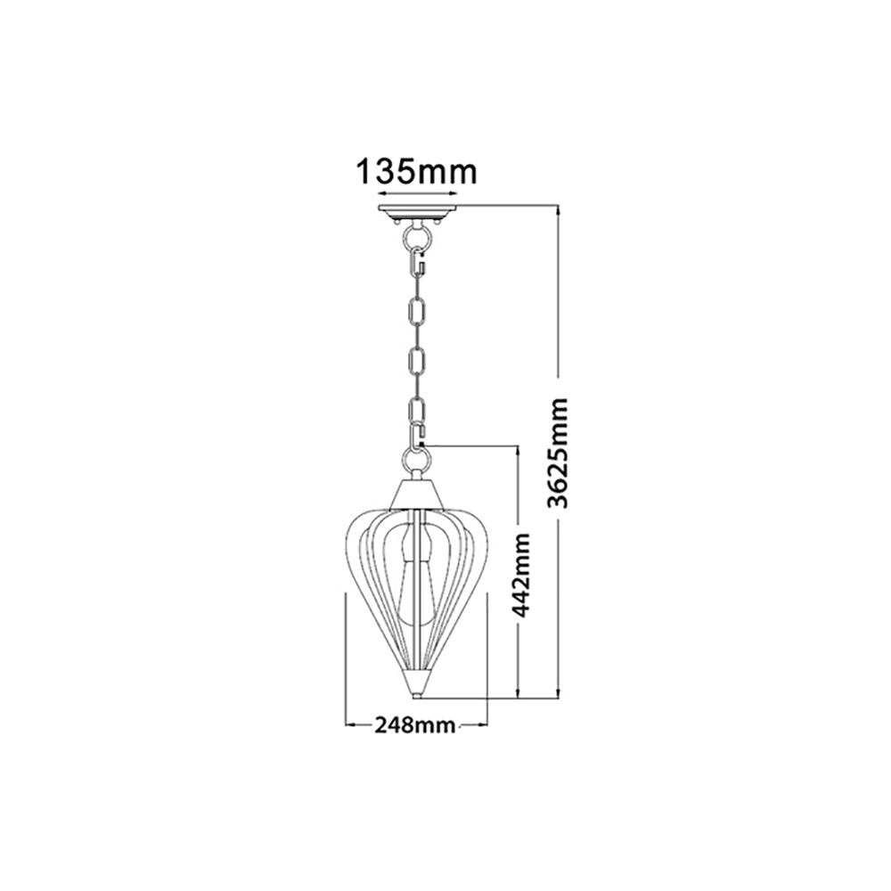 Buy Pendant Lights Australia SENORITA Winter Moss Wood 1 Light Pendant Small - SENORITA4