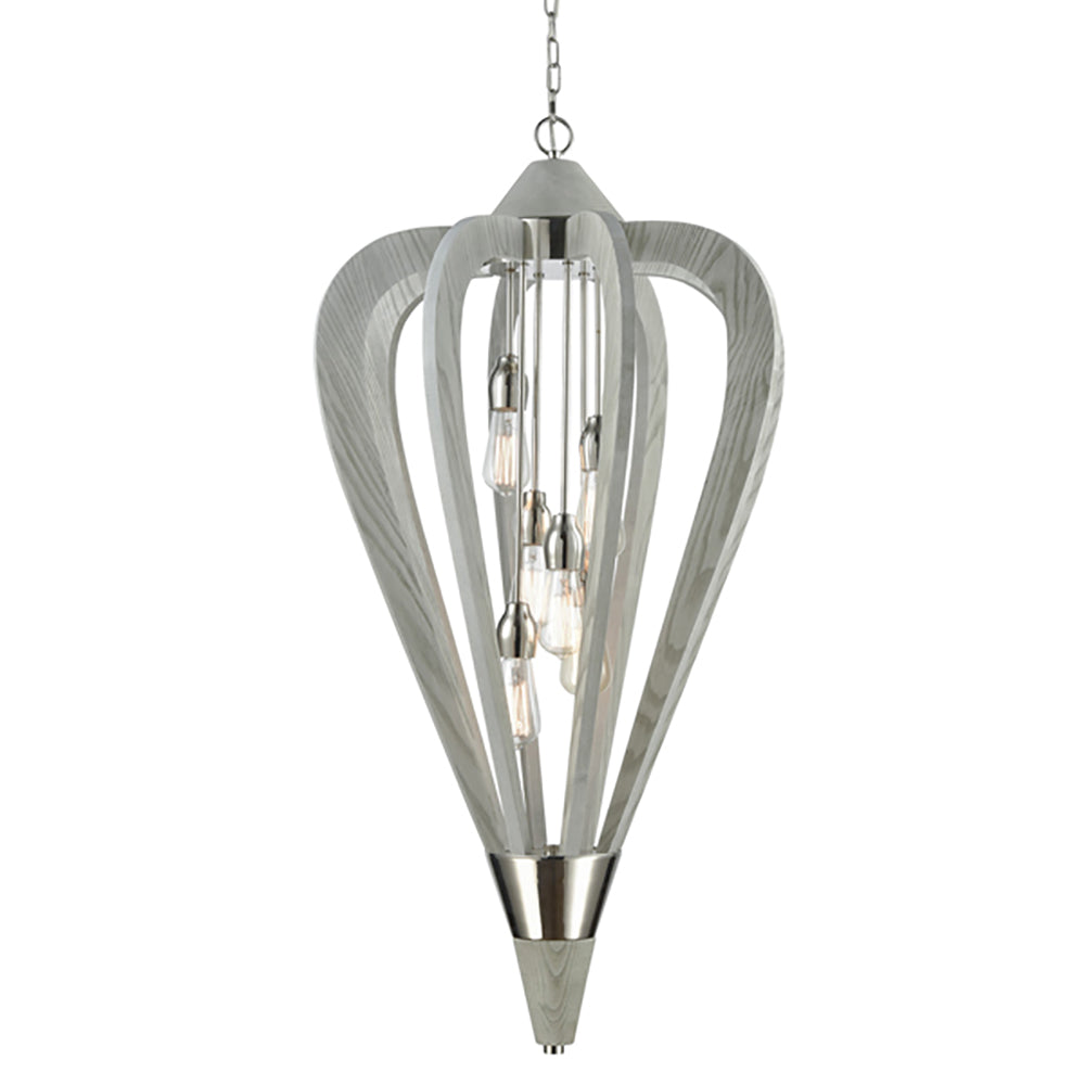 Buy Pendant Lights Australia SENORITA Winter Moss Wood 6 Light Pendant Large - SENORITA6