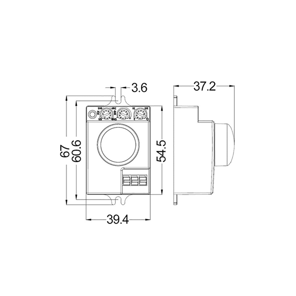 Buy Motion Sensors Australia SENS Inline 360° Microwave Motion Sensor IP20 White - SENS011