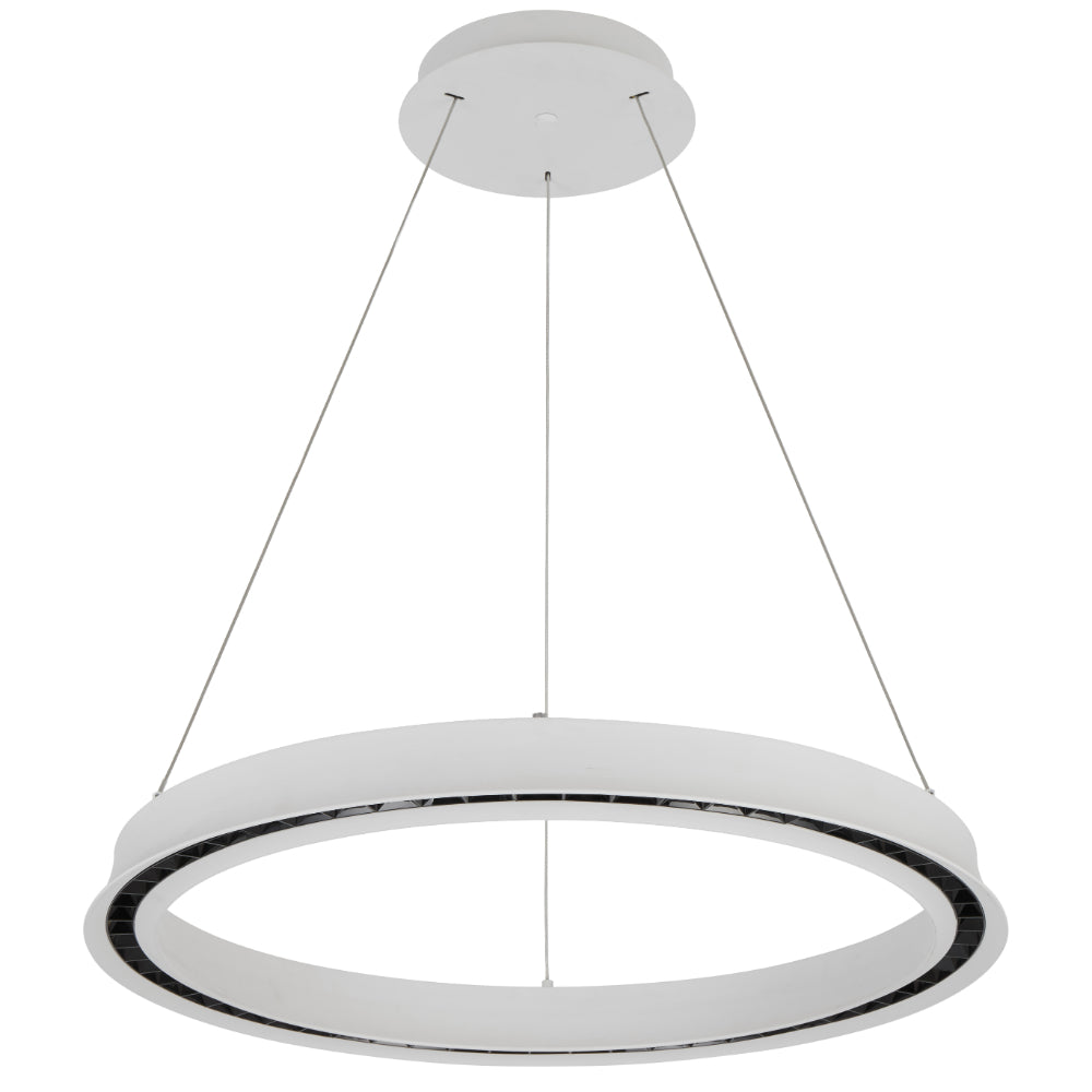 Serda LED 630mm Pendant Light 36W Tri Colour White - SERDA PE63-WH