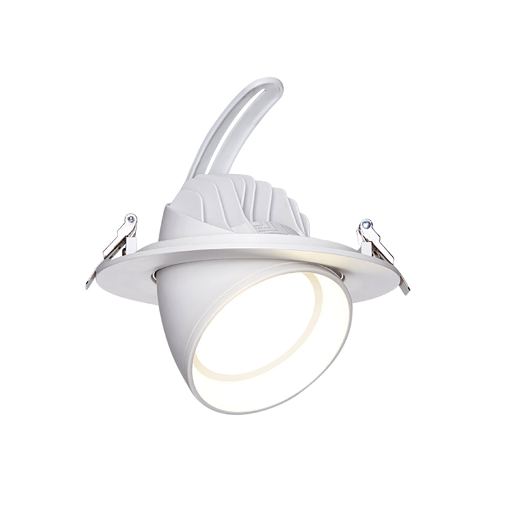 Buy Recessed Downlights Australia SHOPTRI01 LED Dual Power & Tri-CCT Gimbal White Recessed Shop Lighter / Downlight - SHOPTRI01
