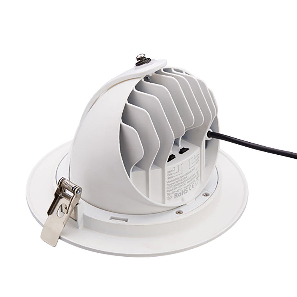 Buy Recessed Downlights Australia SHOPTRI01 LED Dual Power & Tri-CCT Gimbal White Recessed Shop Lighter / Downlight - SHOPTRI01