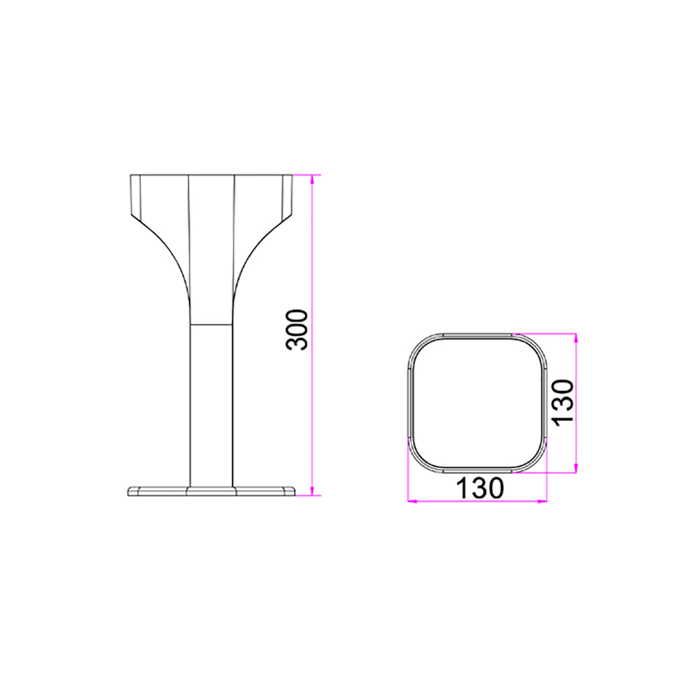 Buy Bollard Lights Australia SHU Exterior LED Bollard light Dark Grey 11W 3000K IP65 300mm - SHU2