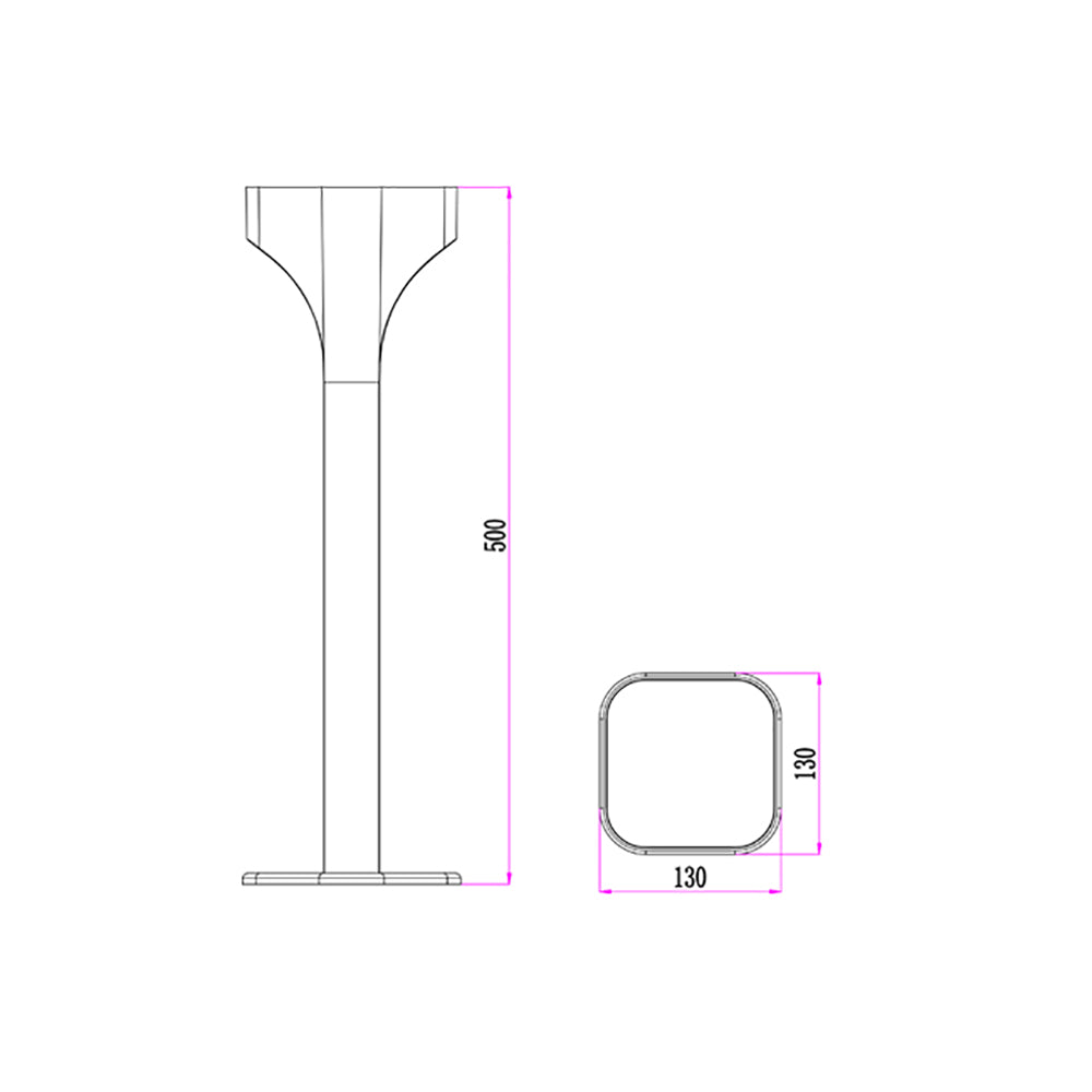 Buy Bollard Lights Australia SHU Exterior LED Bollard light Dark Grey 11W 3000K IP65 500mm - SHU3