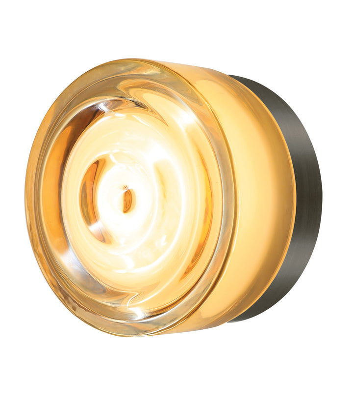 Loop LED Exterior Ceiling Wall Light 5W Tri-Color Dark Bronze - SI A/LOOP/WAVE/AMBER/DARK BRONZE