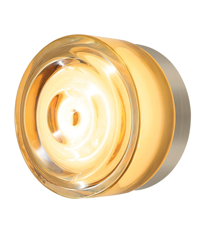Loop LED Exterior Ceiling Wall Light 5W Tri-Color Matt Nickel - SI A/LOOP/WAVE/AMBER/MATT NICKEL
