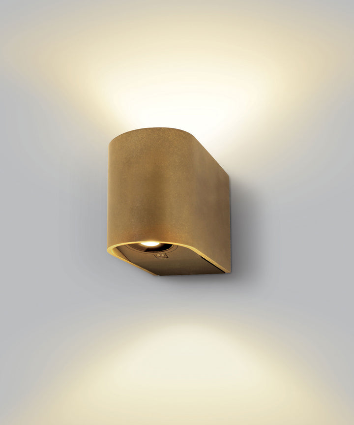 Slide LED Fixed Up & Down Wall Light 5W 3000K Solid Brass - SI A/SLIDE/FIXED/2/SOLID BRASS