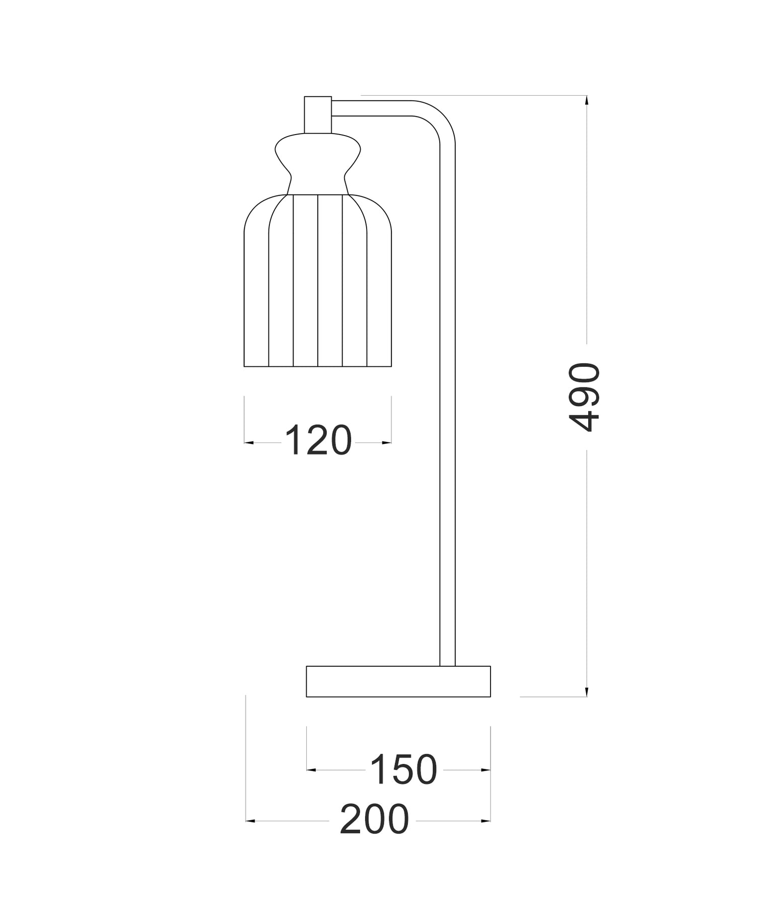 Sino Ellipse Table Lamp Brass - SINO-T2