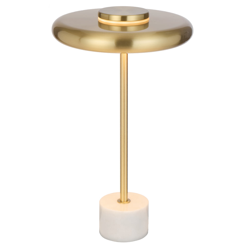 Sisby LED Table Lamp 14W 3000K Brass Matt & White Marble - SISBY TL-BMWHM