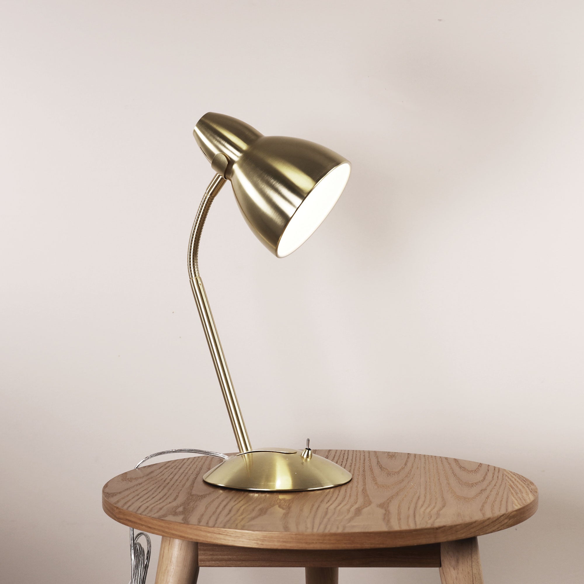 Trax 1 Light Desk Lamp Satin Brass - SL98401SB