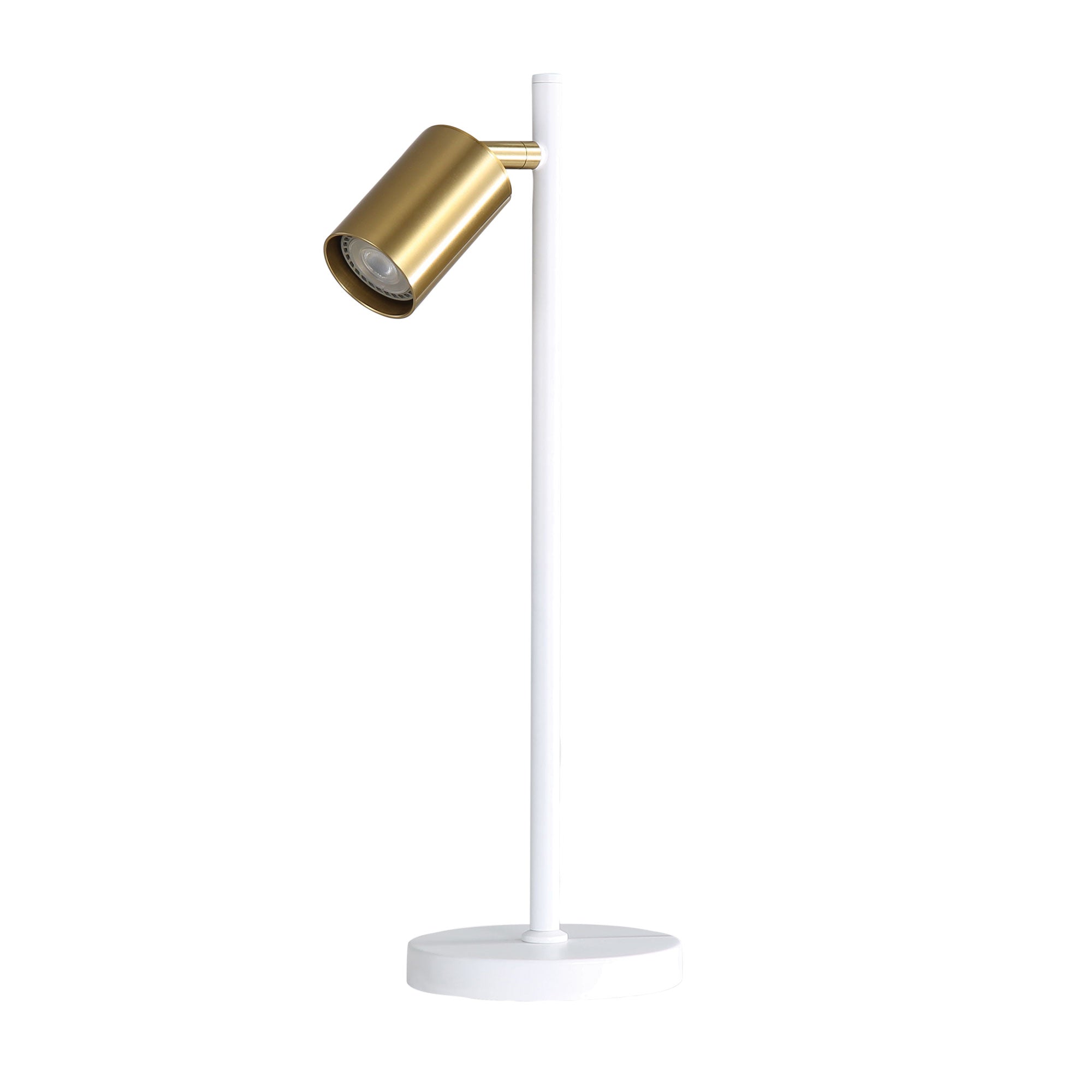Ponte LED Desk Lamp 5W 4000K Satin Brass & White - SL98741SW