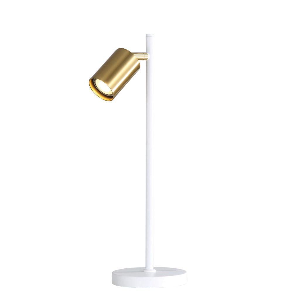 Ponte LED Desk Lamp 5W 4000K Satin Brass & White - SL98741SW