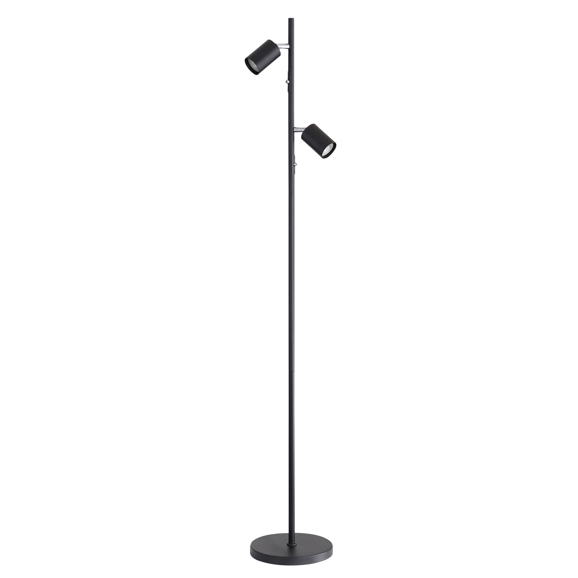 Ponte LED Adjustable Twin Floor Lamp 5W 4000K Black - SL98743BK