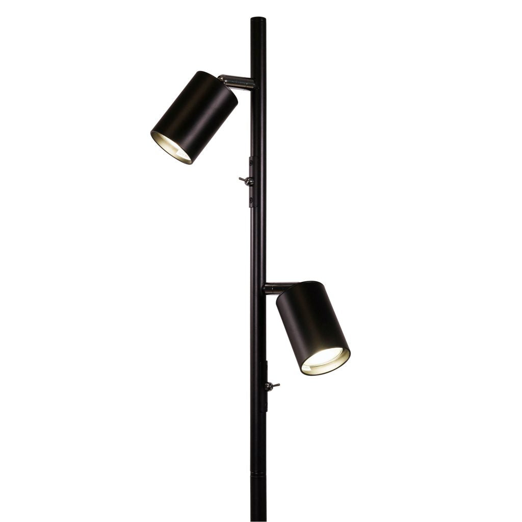 Ponte LED Adjustable Twin Floor Lamp 5W 4000K Black - SL98743BK
