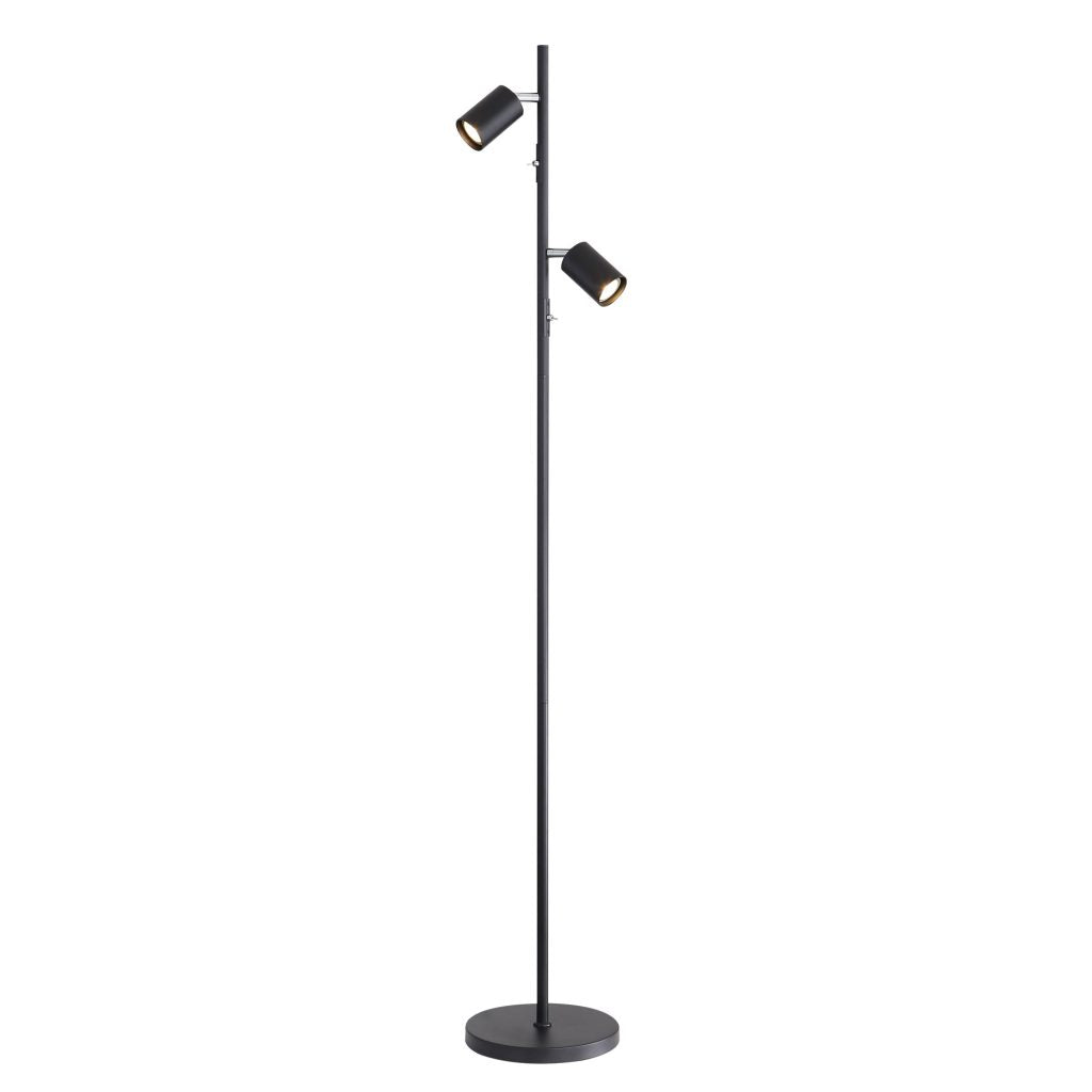 Ponte LED Adjustable Twin Floor Lamp 5W 4000K Black - SL98743BK
