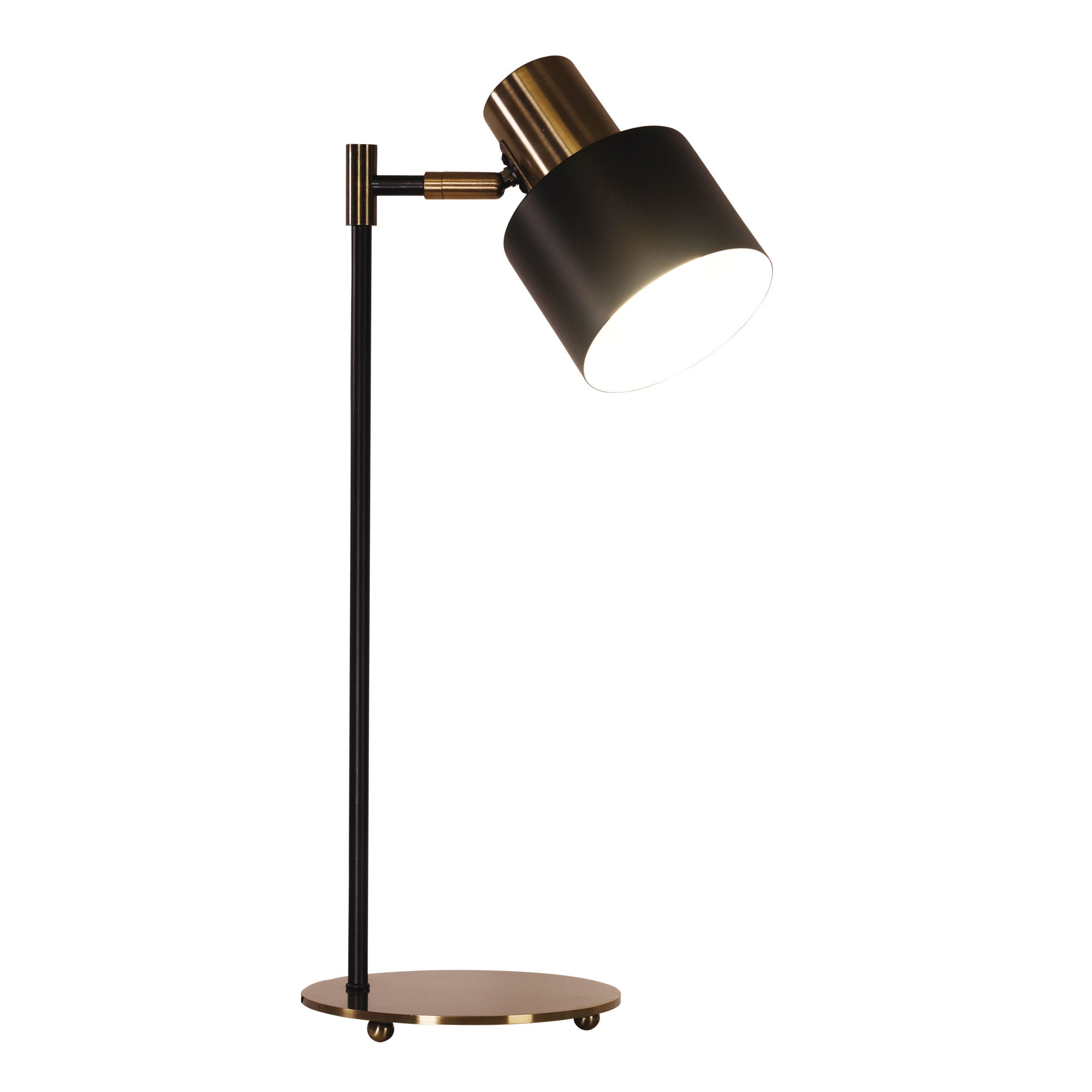 Ari Desk Lamp Black & Antique Brass - SL98786AB