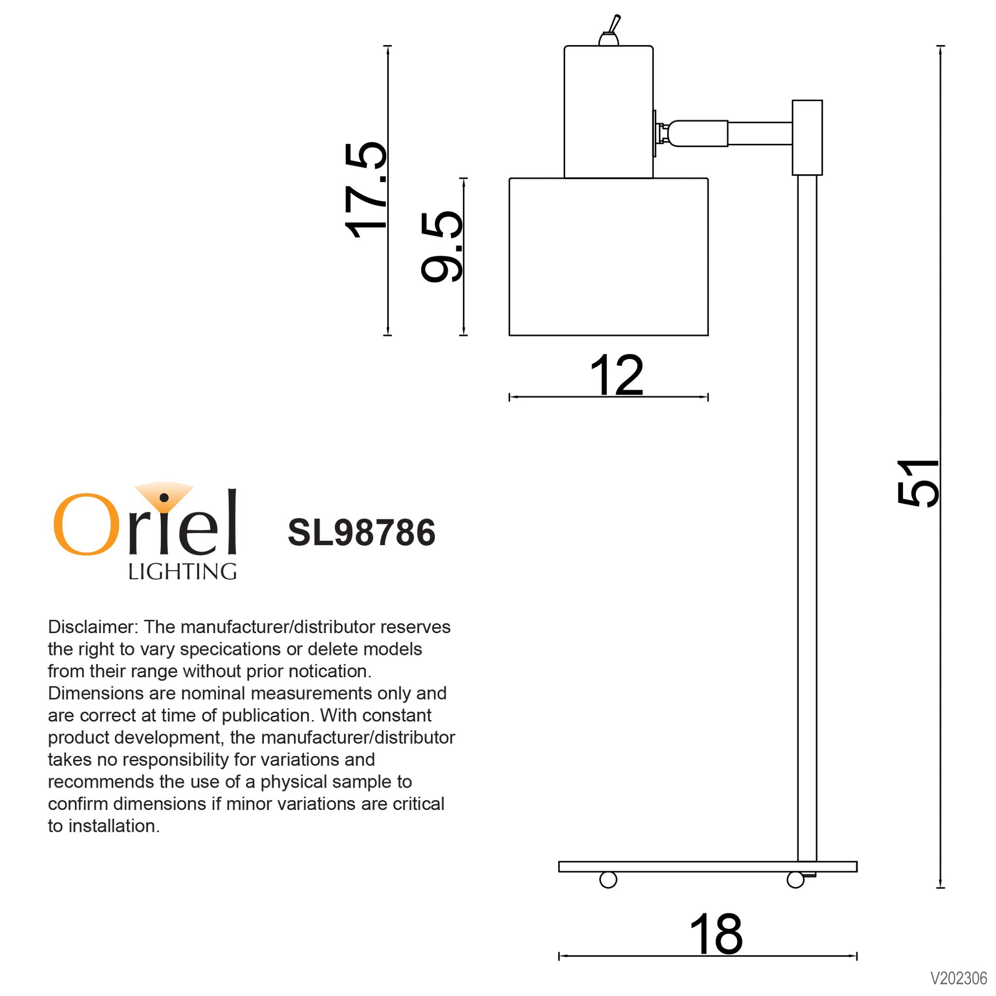 Ari Desk Lamp Black - SL98786BK