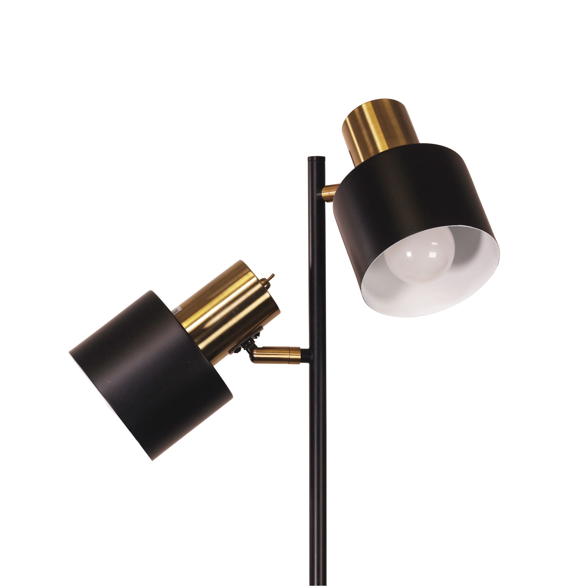 Ari Twin Floor Lamp Black & Antique Brass - SL98787/2AB