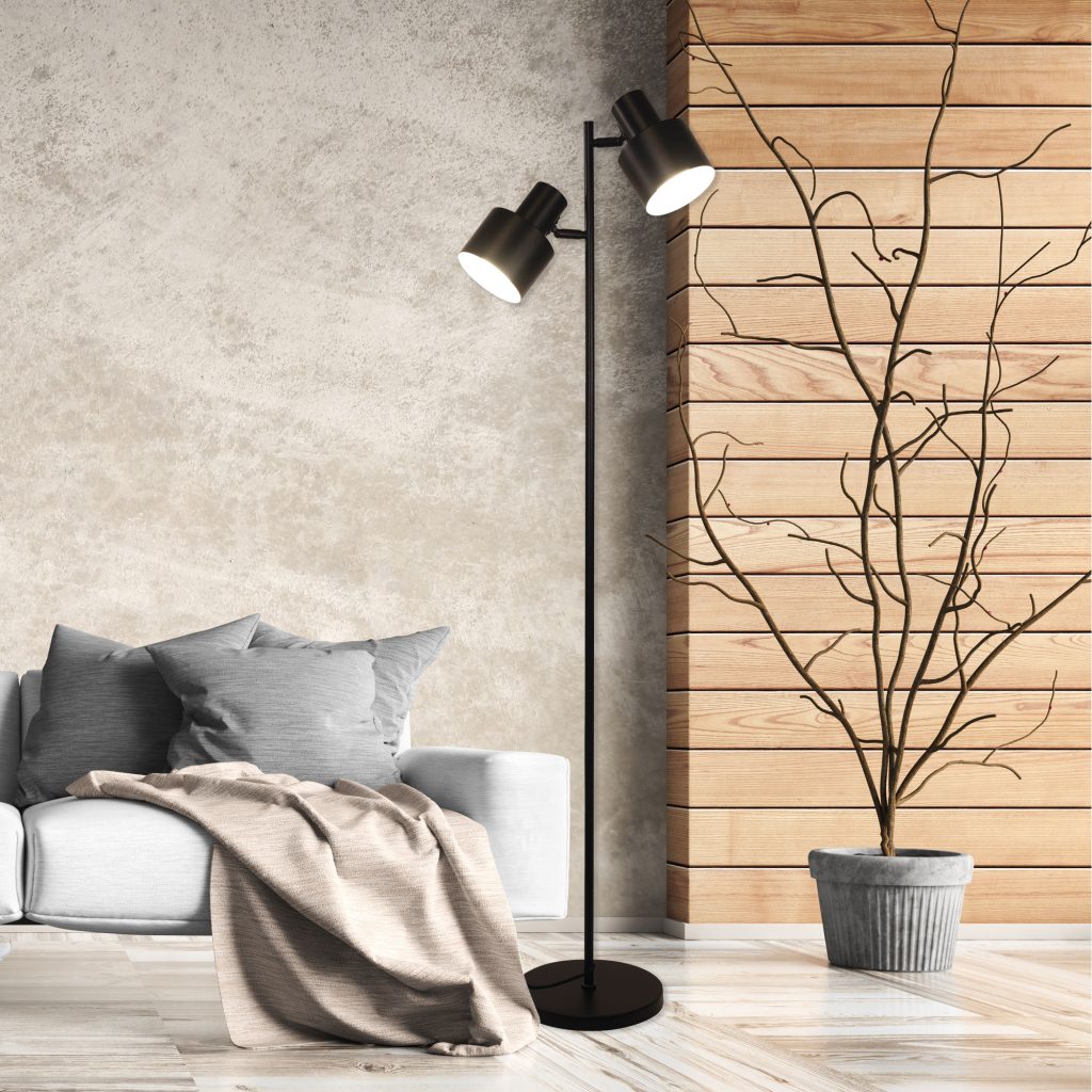 Ari Twin Floor Lamp Black - SL98787/2BK