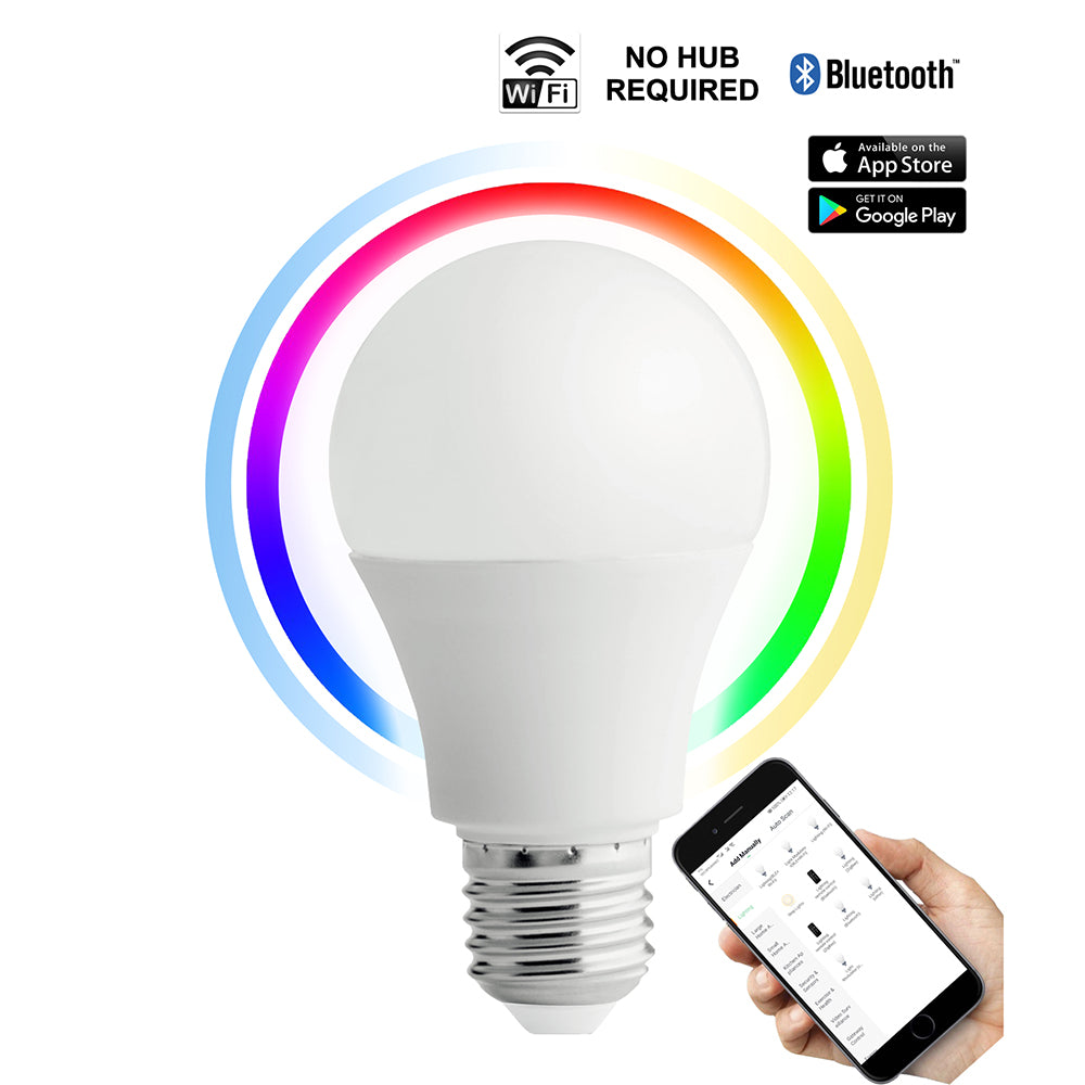 Buy Smart LED Globes Australia GLS Smart LED Dimmable Globe Tri-CCT+RGB 10W E27 - SMTGLS1