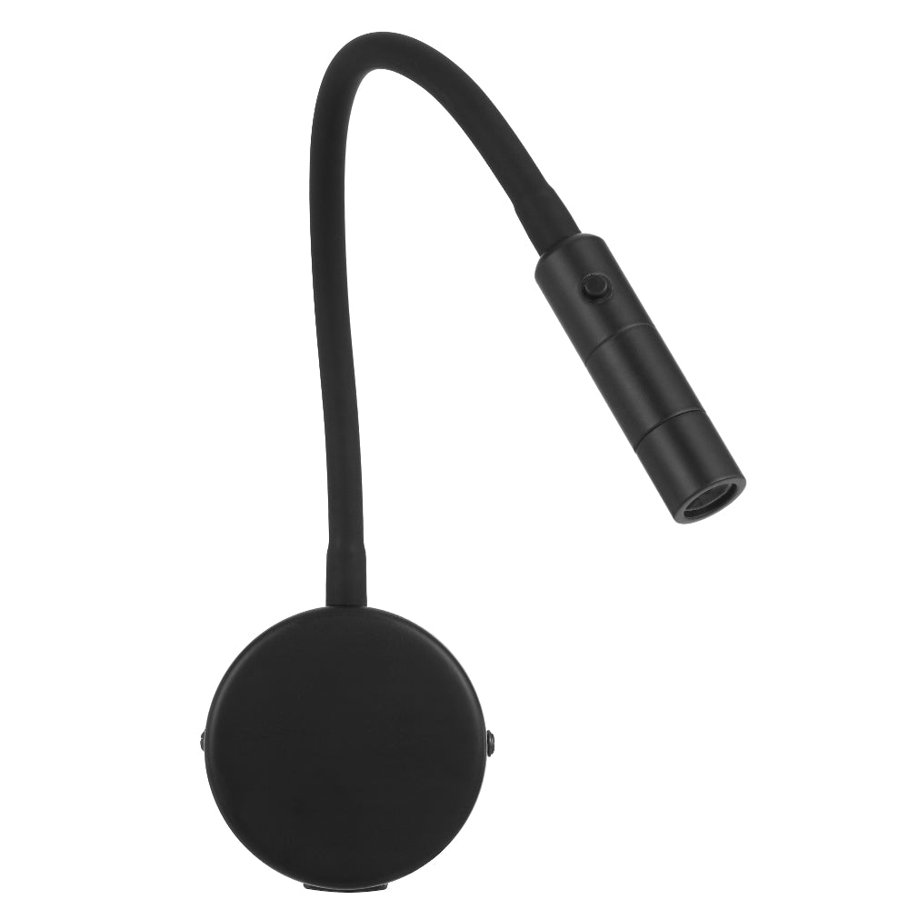 Solio LED Bedside Reading Light 3W 3000K Black - SOLIO WB-BK