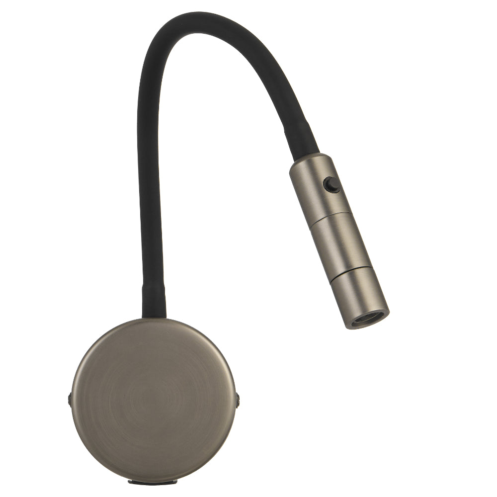 Solio LED Bedside Reading Light 3W 3000K Nickel - SOLIO WB-NK