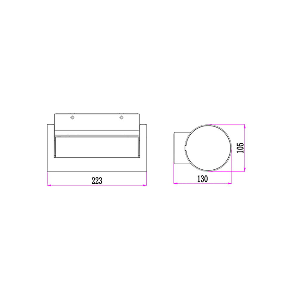 Buy Exterior Wall Lights Australia SOMBRA Exterior LED Adjustable Eyelid Surface Mounted Wall Light White 13W 3000K IP65 - SOMBRA02