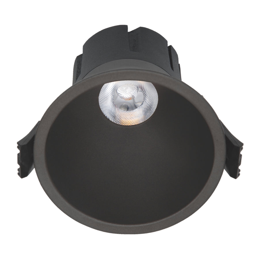 Sova 93mm Recessed LED Downlight 6W 3000K Dark Grey & Black - SOVA DL93-DGY93