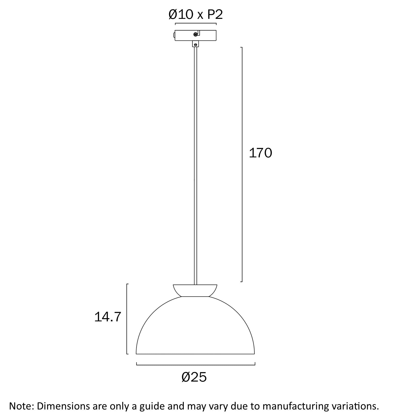 Sovin Small Pendant Light Grey - SOVIN PE25-GY