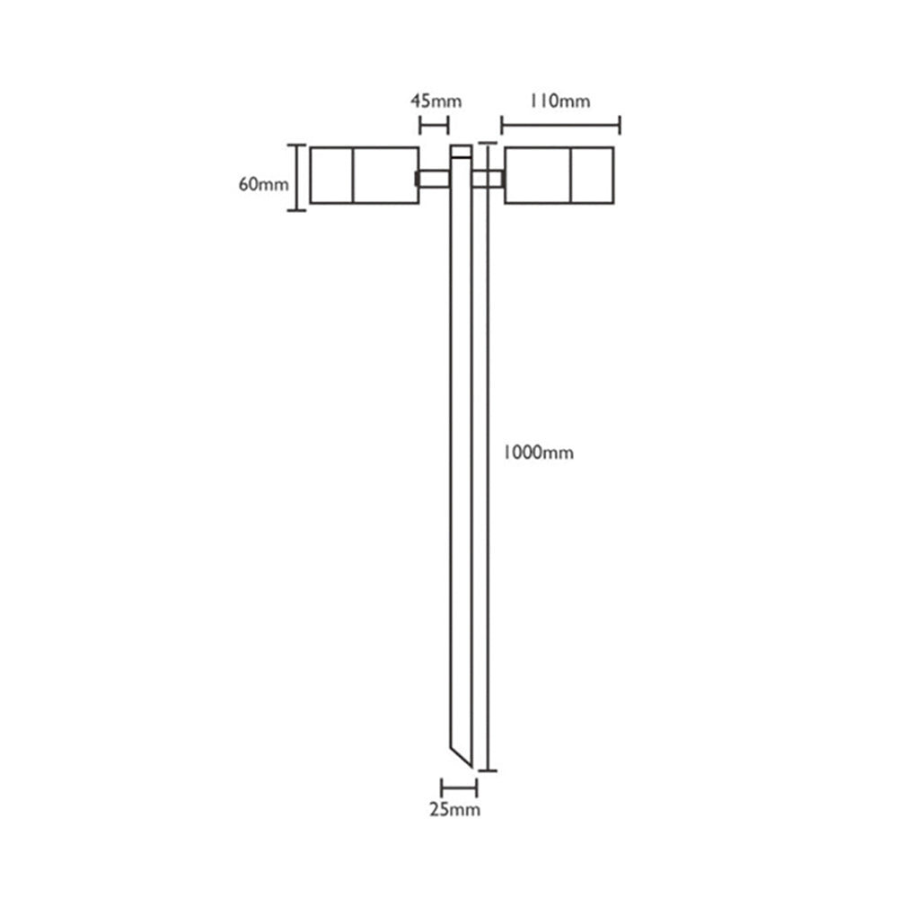 Buy Pathway Lights Australia MR16 12V Exterior Spike Light Double Copper IP65 - SPM2ALC