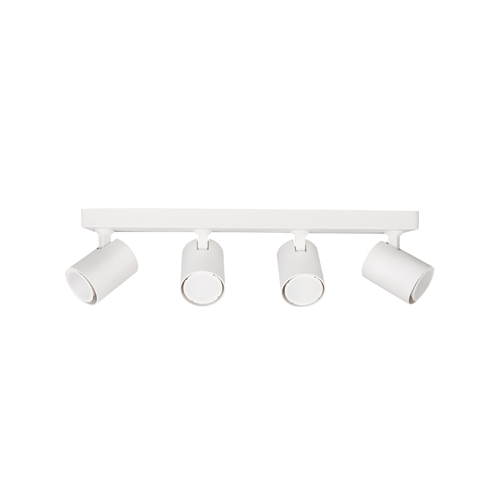 Buy Spotlights Australia SPOT Interior GU10 Surface Mounted Spot Light 4 Light Bar Matte White - SPOT-BAR4W