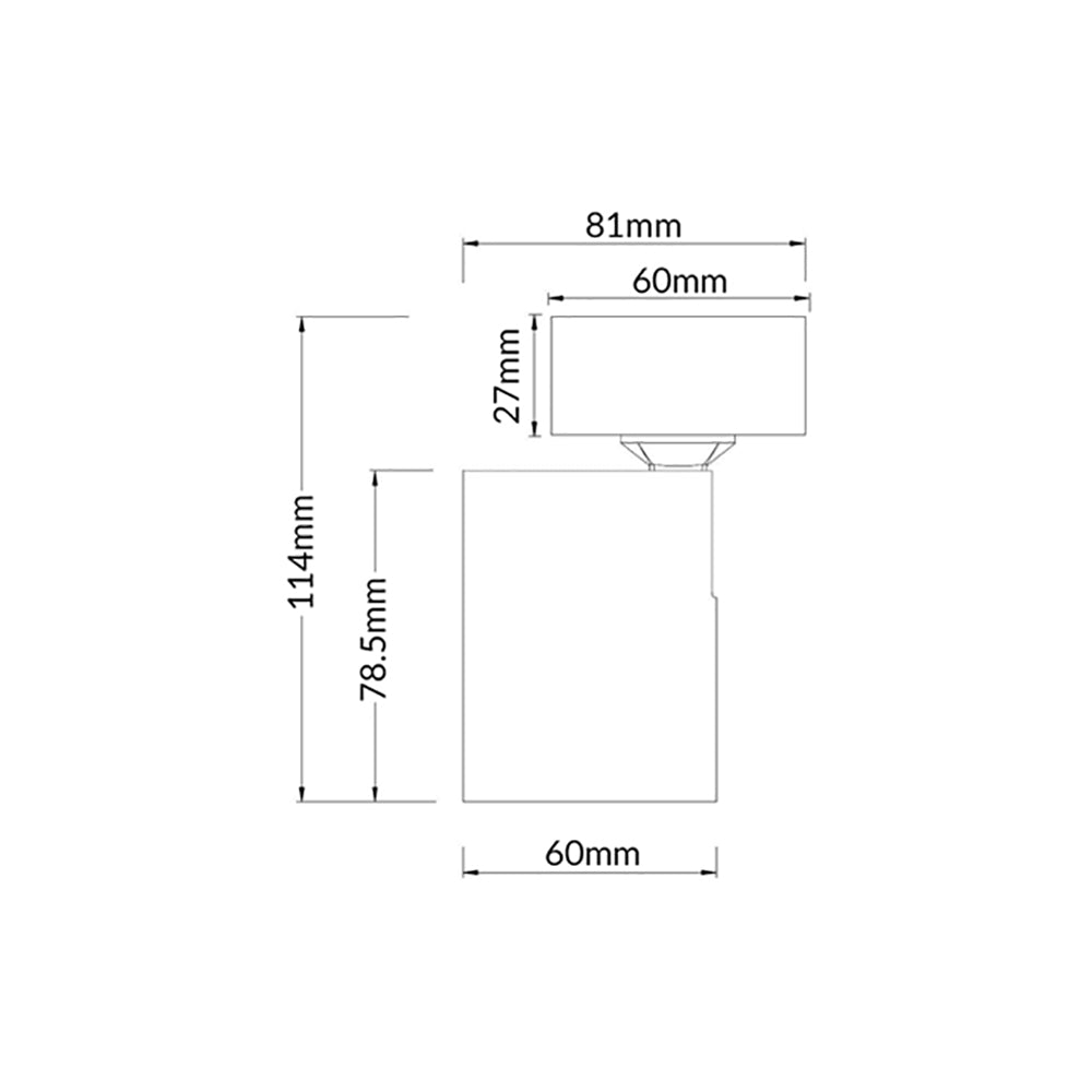 Buy Spotlights Australia SPOT Interior GU10 Surface Mounted Spot Light 1 Light Round Base Matte White - SPOT-R1W
