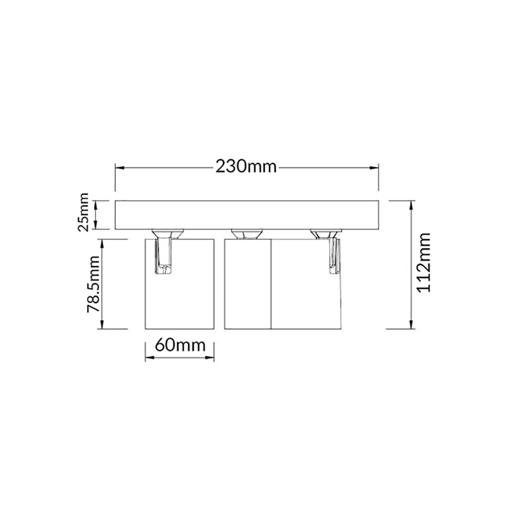 SPOT Interior GU10 Surface Mounted Spot Light 3 Light Round Base Matte White - SPOT-R3W