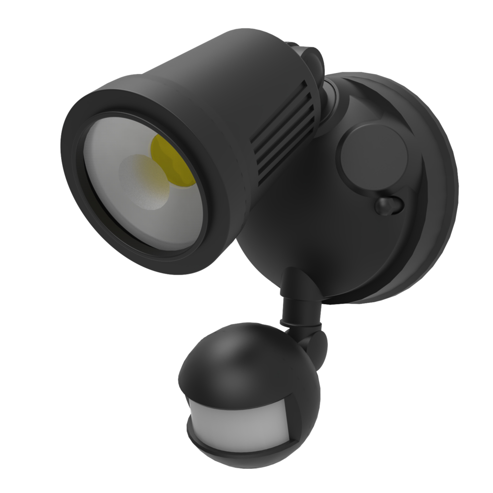 Buy Security Wall Lights Australia STARGEM Security Wall Light Black 3CCT - SES7070/1TC/BK