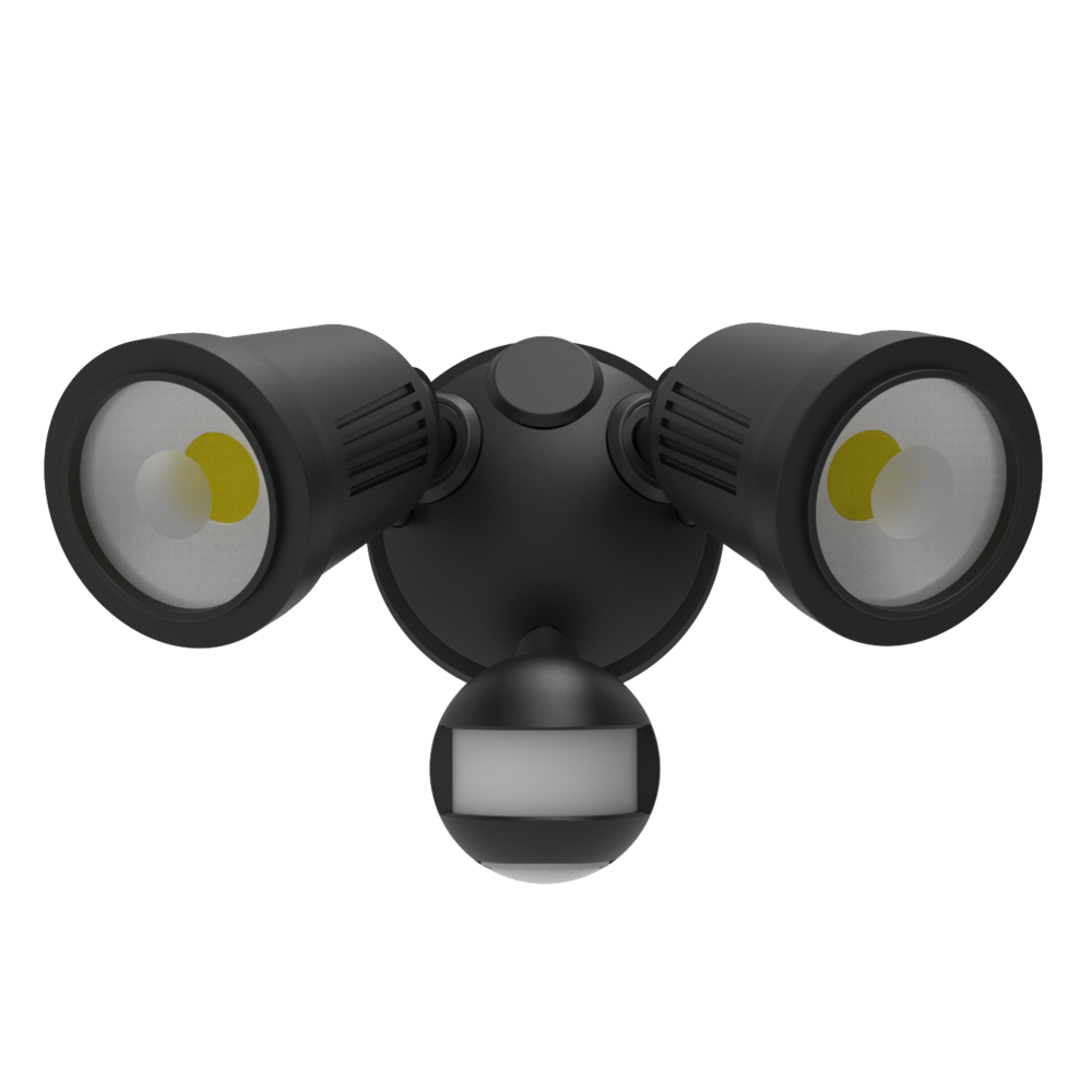 Buy Security Wall Lights Australia STARGEM Security Wall 2 Lights Black 3CCT - SES7070/2TC/BK