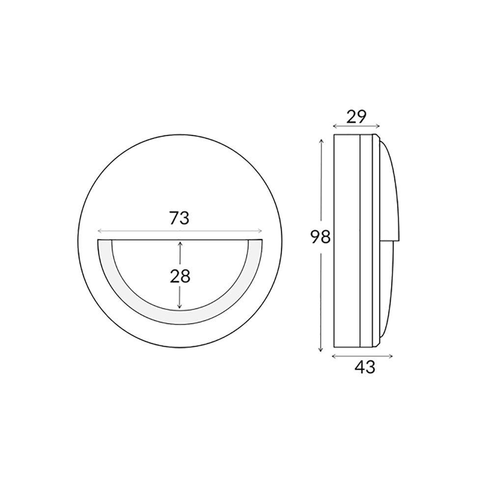 Buy Outdoor Step Lights Australia STE Exterior LED Surface Mounted Eyelid Step Light 12V DC 6W 3000K Antique Brass IP65 - STE20