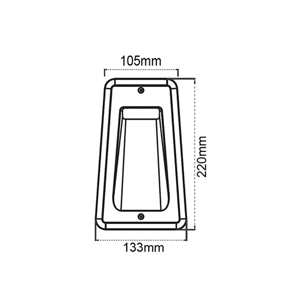 Buy Outdoor Step Lights Australia STE Exterior LED Recessed Wall Light 240V 7W 3000K White IP54 - STE5