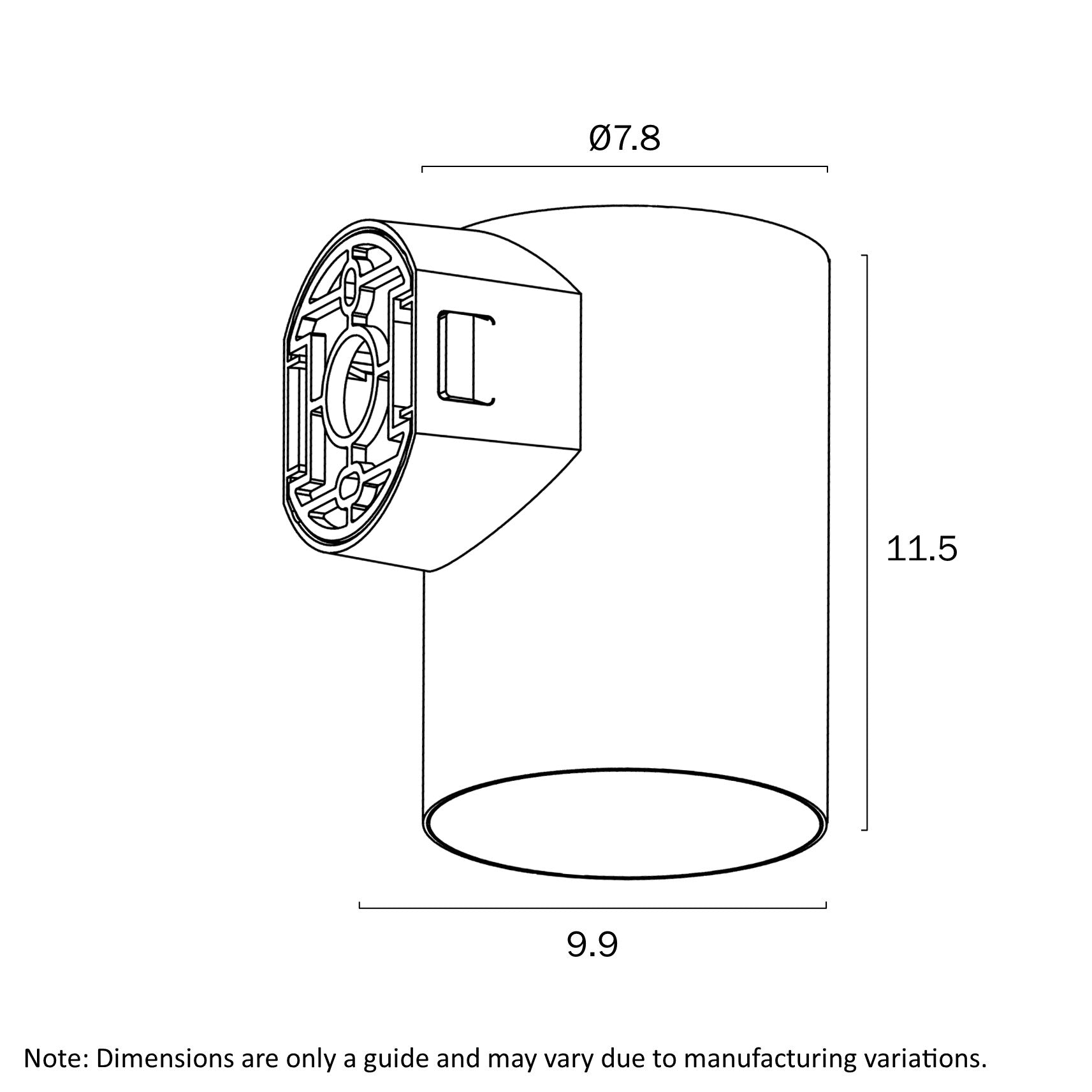 Stina LED Exterior Wall Light 9W TRI Colour White - STINA EXWB1-WH