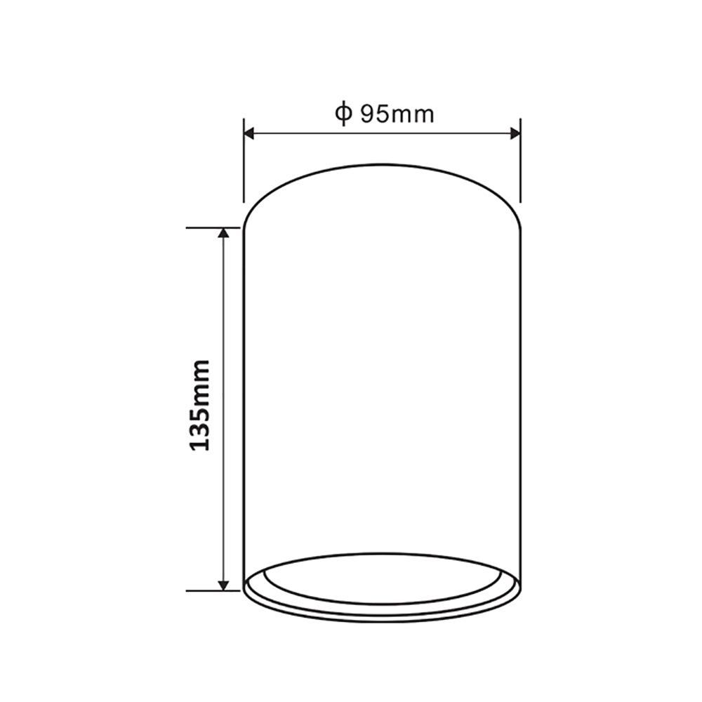 Buy Surface Mounted Downlights Australia SURFACE GU10 Round Surface Mounted Fixed Downlight Pink - SURFACE19
