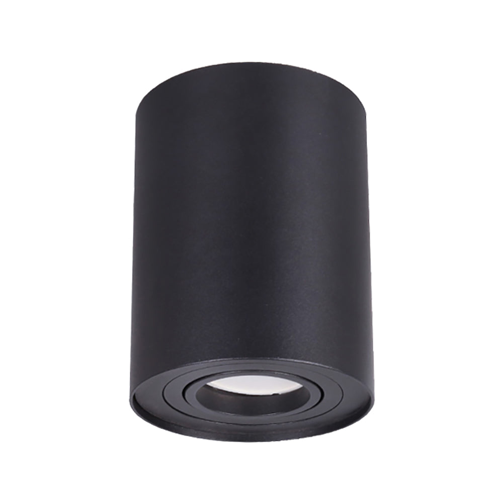 Buy Surface Mounted Downlights Australia SURFACE GU10 Round Surface Mounted Gimbal Downlight Black - SURFACE23