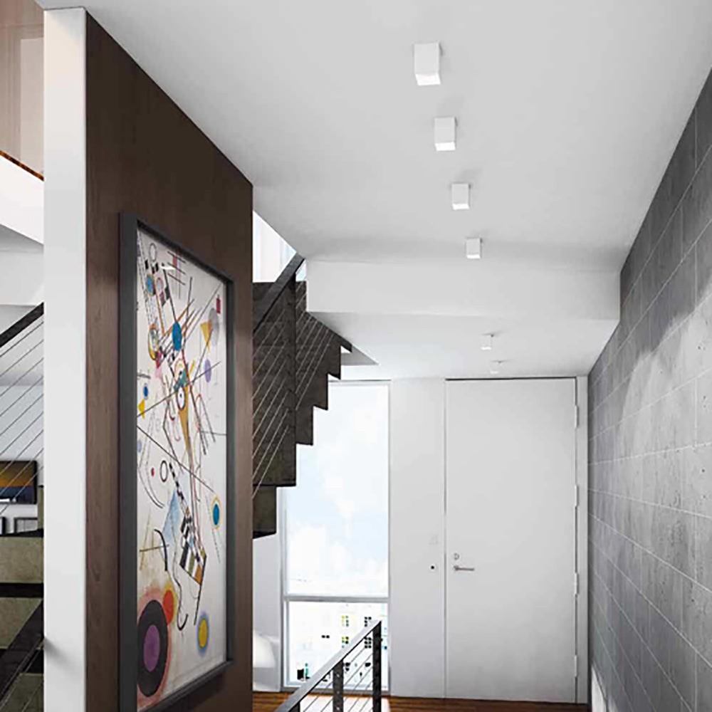 Buy Surface Mounted Downlights Australia SURFACE GU10 Square Surface Mounted Gimbal Downlight White - SURFACE24