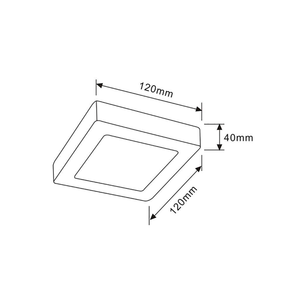 Buy Surface Mounted Downlights Australia SURFACE LED Dimmable Surface Mounted Downlight Square 6W 3000K - SURFACE7D