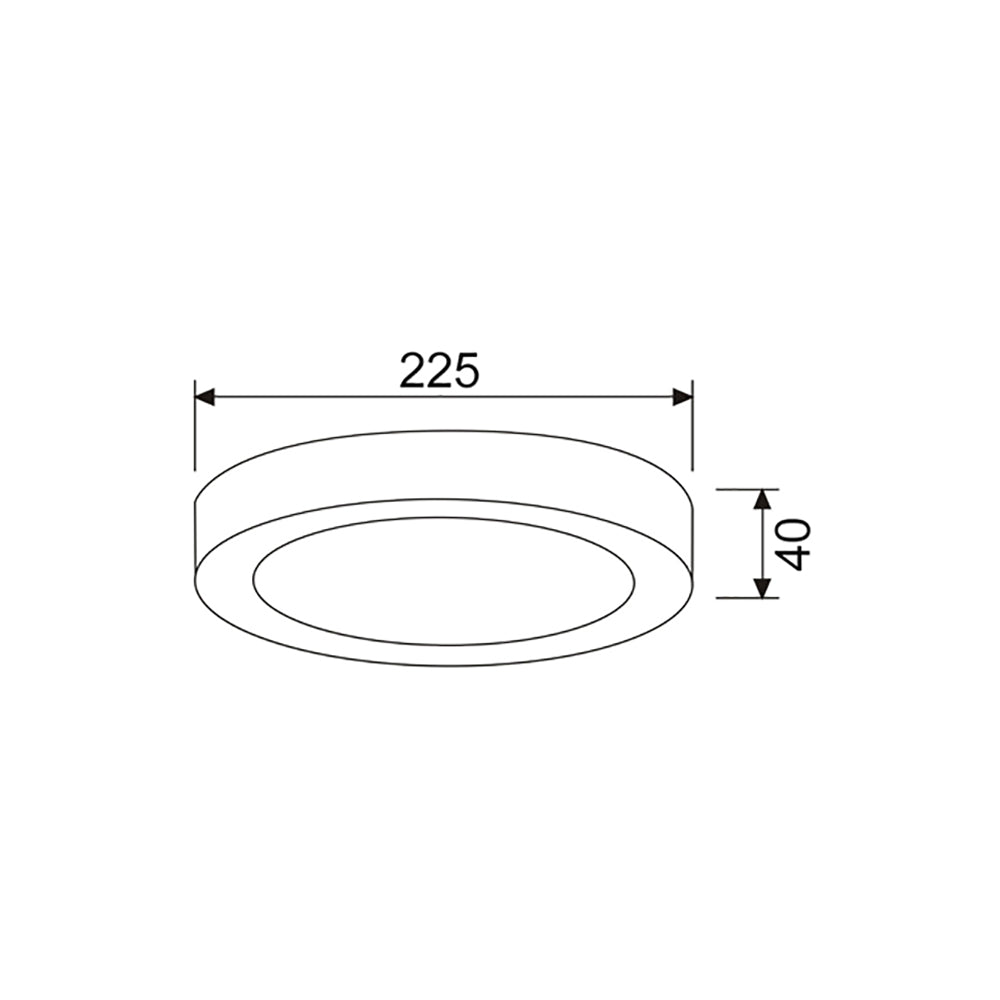 Buy LED Oyster Lights Australia LED Dimmable Surface Mounted Round Oyster Light Tri-CCT 18W - SURFACETRI3R