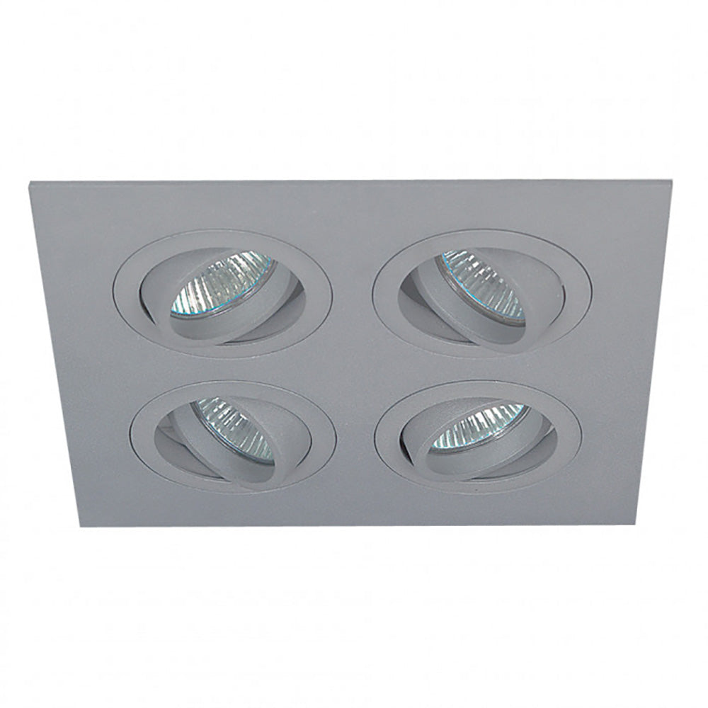 Square Recessed Downlight 4 Lights 12V Silver / Grey - SV-STLT4-SI